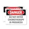 Signmission Do Not Enter Chemotherapy In Progress Danger Sign, Plastic, 10in W x 7in L, 2PK OS-2PACK-DS-P-710-L-1902 - alternate 1